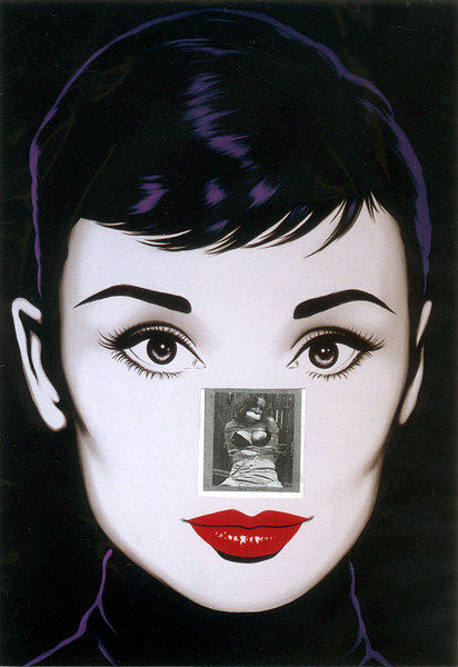 Collage with Audrey Hepburn