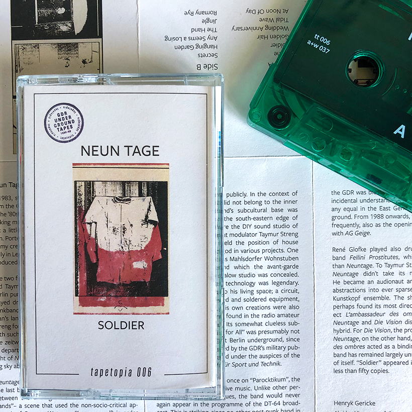 New from tapetopia: Neuntage – Soldier